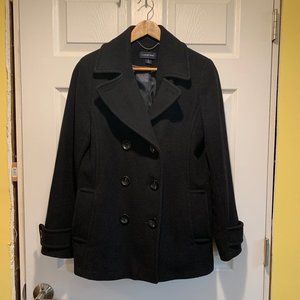 Land's End Traditional Ladies Woolen Pea Coat Size 6